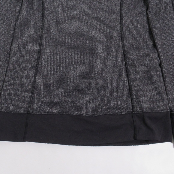 Lululemon Think Fast Hoodie Heathered Herringbone Heathered Black Black Size 6 - Picture 3 of 12